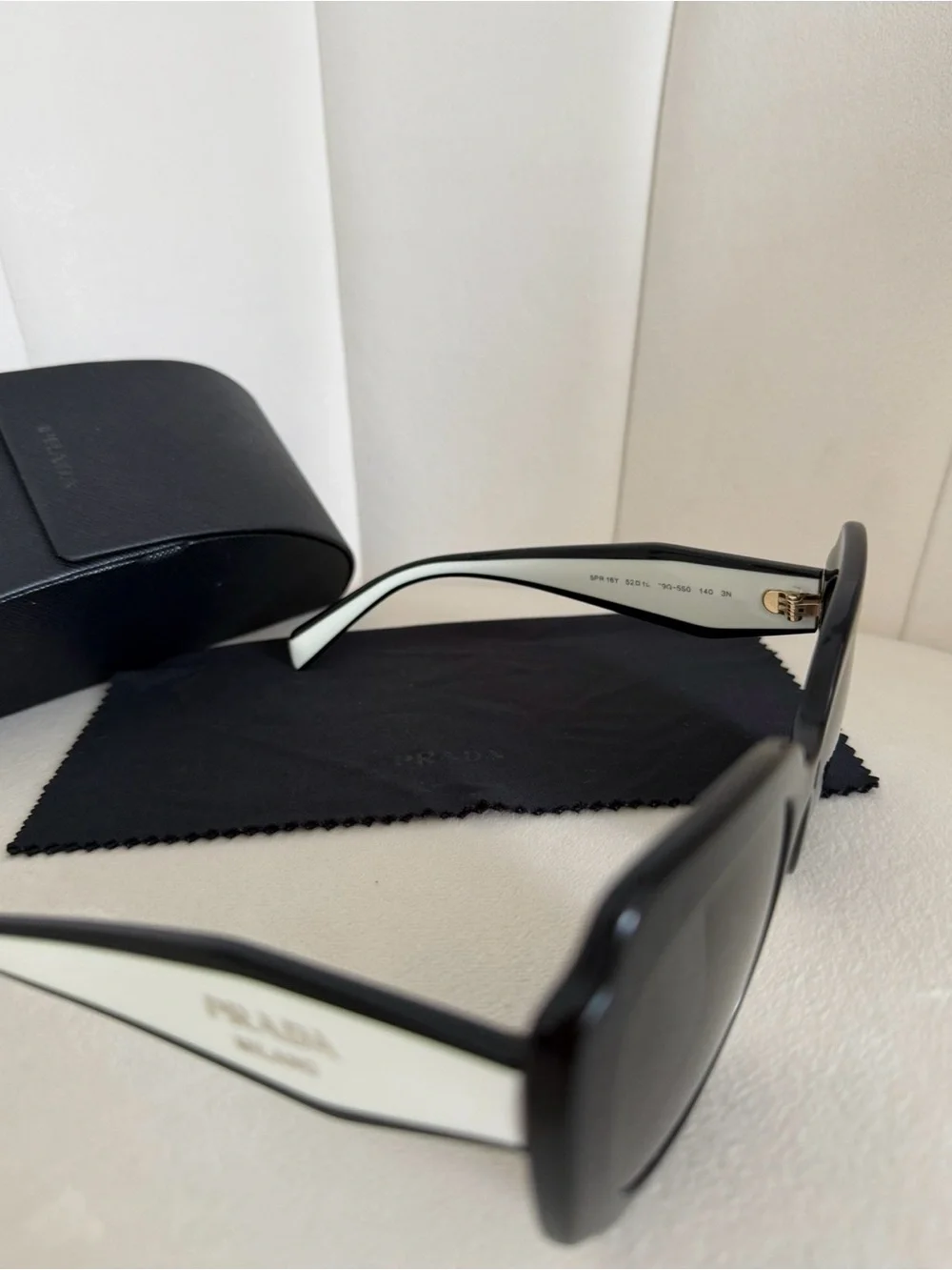 Prada Two-Tone Black and White Women's Sunglasses